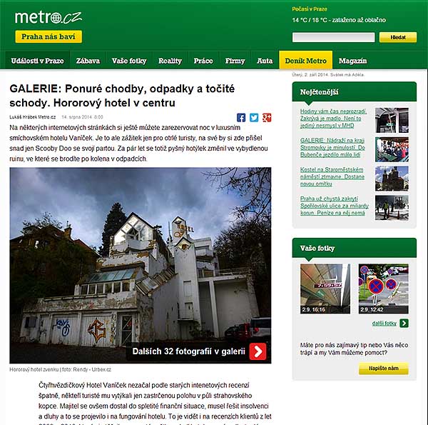 newspaper metro.cz